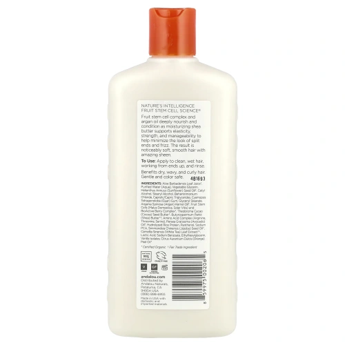 Andalou Naturals, Кондиционер, богатый влагой, для мягкого, гладкого блеска, аргановое масло и ши, 11,5 жидк. унц. (340 мл)