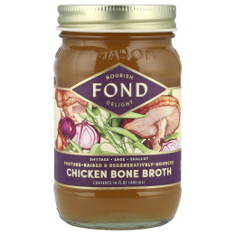 FOND Bone Broth, бульон из куриных костей, шиитаке и шалфея, 400 мл (14 жидк. унций)