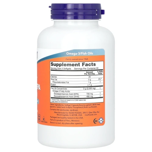 Now Foods, Super EPA, Молекулярно дистиллирован, 120 Капсул