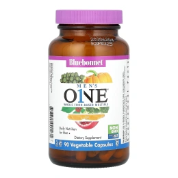 Bluebonnet Nutrition, Men's ONE, комплекс на основе цельных продуктов, 90 растительных капсул