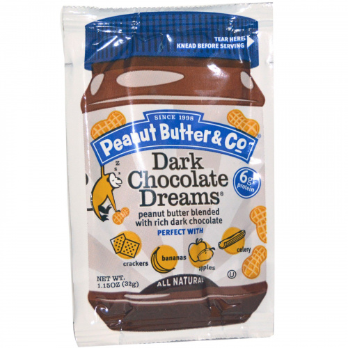 Peanut Butter & Co., Арахисовое масло со вкусом темного шоколада, мягкие пакеты, 10 в коробке, 1,15 унции (32 г) каждый