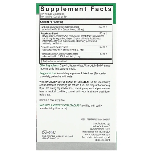 Nature's Answer, Inflama-Dyne, 90 вегетарианских капсул