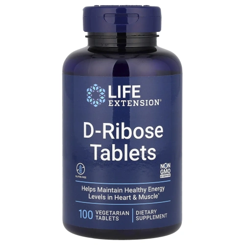 Life Extension, Таблетки с D-рибозой, 100 вегетарианских таблеток