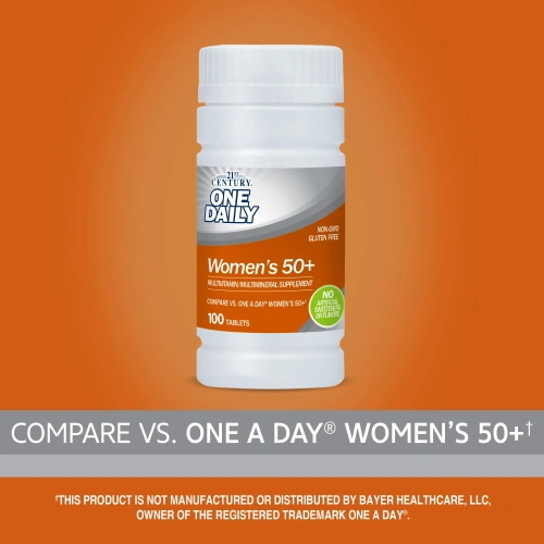 21st Century, One Daily, для женщин 50+, мультивитамины и мультиминералы, 100 таблеток