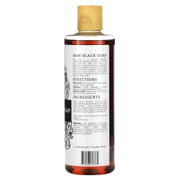 Dr. Jacobs Naturals, Африканское необработанное черное мыло для душа для тела на растительной основе, 473 мл (16 унций)