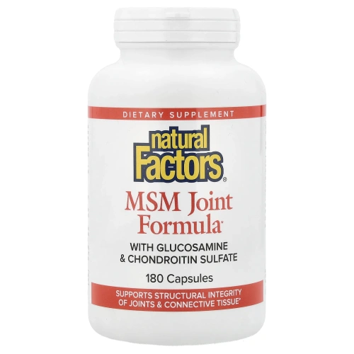 Natural Factors, MSM формула для суставов, 180 капсул