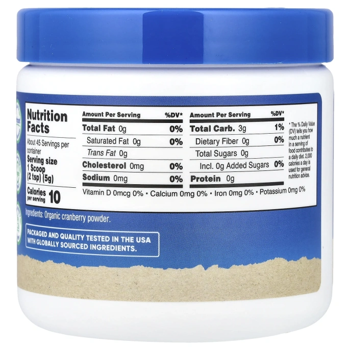 Nutricost, органическая клюква, без добавок, 227 г (8,1 унции)