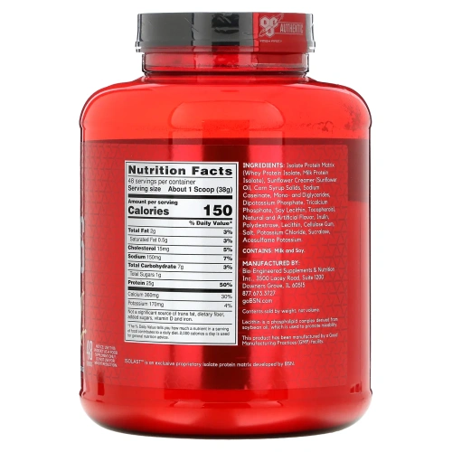 BSN, Syntha-6 Isolate, Protein Powder Drink Mix, Vanilla Ice Cream, 4.02 lbs (1.82 kg)