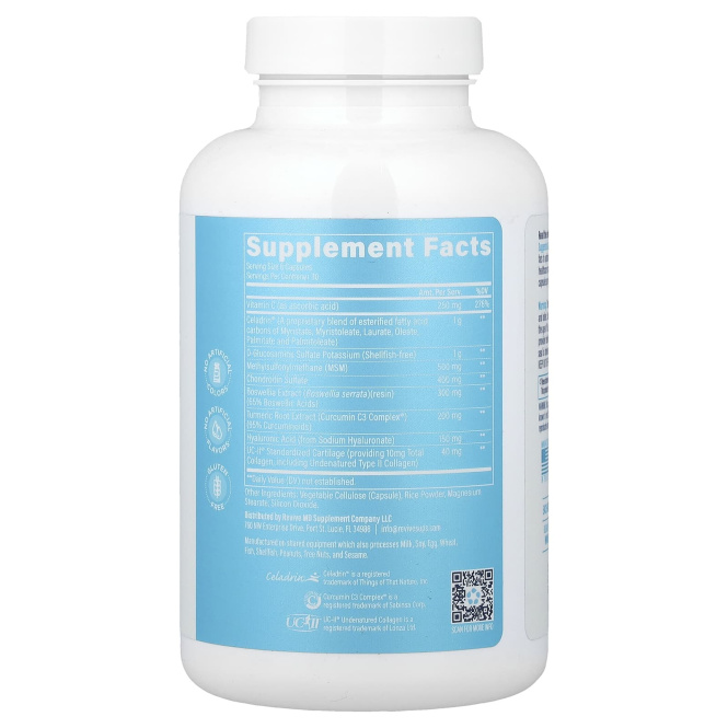 Revive, добавка для поддержки суставов, 180 вегетарианских капсул