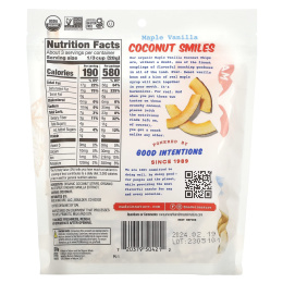 Made in Nature, Органические, кокосовые чипсы, Суперснеки с кленовым сиропом и ванилью, 85 г