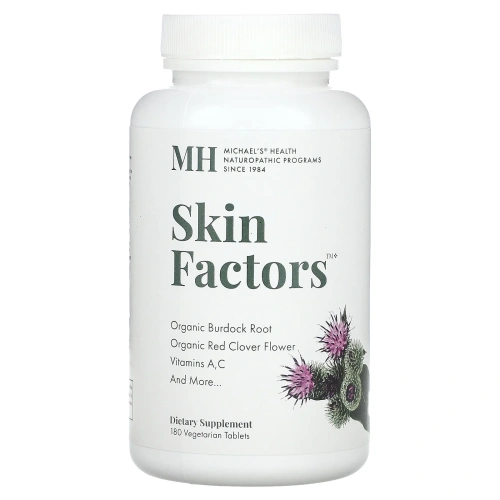 Michael's Naturopathic, Skin Factors, 180 вегетарианских таблеток