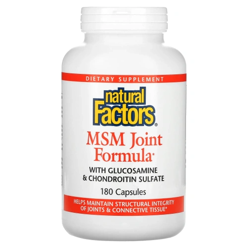 Natural Factors, MSM формула для суставов, 180 капсул