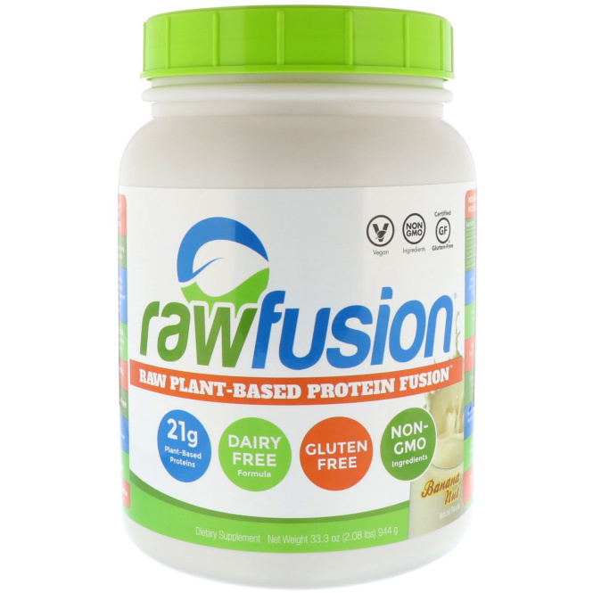 RawFusion, Plant-Based Protein Fusion, Banana Nut, 33.3 oz (944 g)
