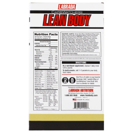 Labrada Nutrition, CarbWatchers Lean Body, ваниль 20 пакетиков, 2,29 унц. (65 г) каждый