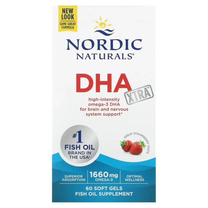 Nordic Naturals ДГК 1000 мг со вкусом клубники, 60 мягких таблеток