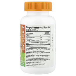 Doctor's Best, Doc's Kids, детские жевательные мармеладки с витамином D3, полностью натуральные фрукты, 25 мкг (1000 МЕ), 60 жевательных таблеток с натуральным фруктовым пектином