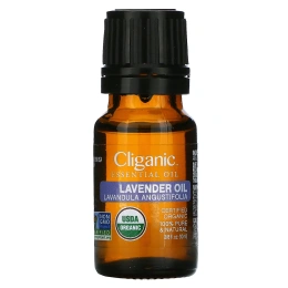 Cliganic, Органическое эфирное масло лаванды, 10 мл (2,6 жидк. Унции)