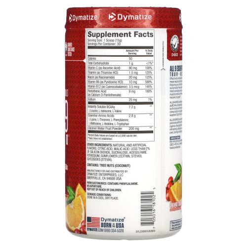 Dymatize Nutrition, All 9 Amino, апельсин и клюква, 15,87 унц. (450 г)