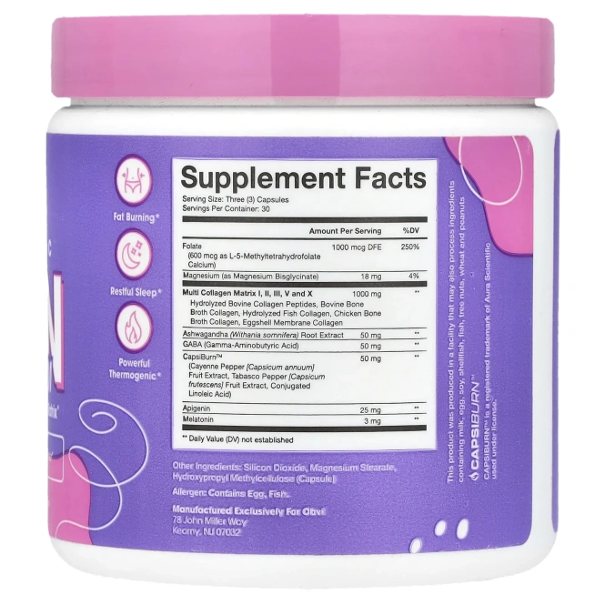 Obvi, Collagenic Burn PM, 90 капсул