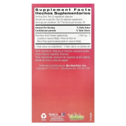 Bio Nutrition, Желатинизированная красная мака для женщин, 60 вегетарианских капсул (500 мг на капсулу)