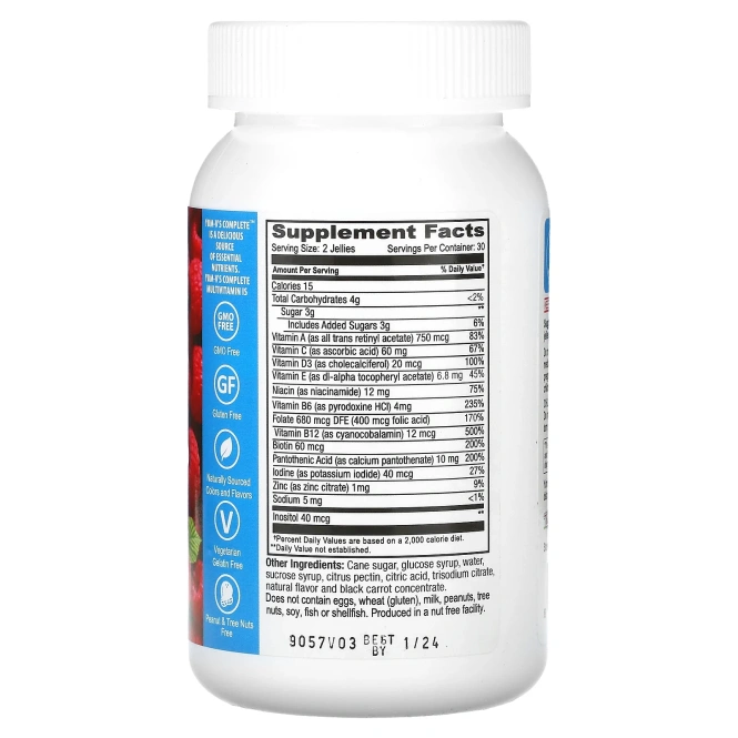 Yum-V's, Мультивитамины для взрослых, Малиновый вкус, 60 штук