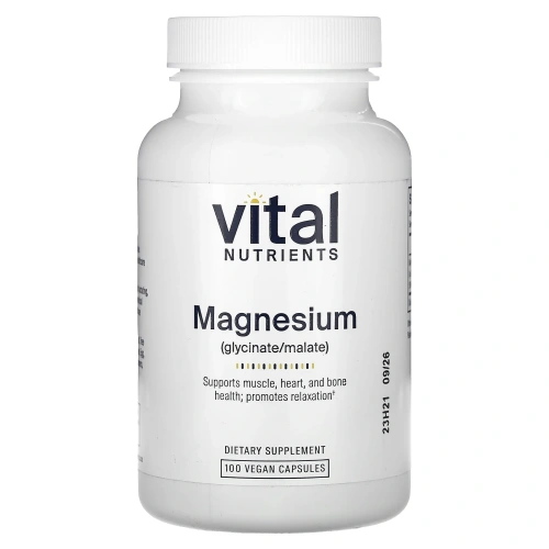 Vital Nutrients, Магний, 120 мг, 100 вегетарианских капсул
