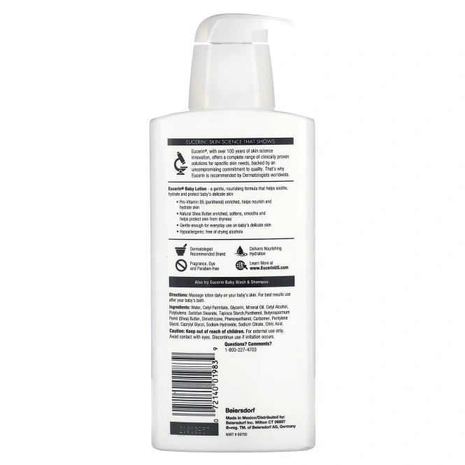 Eucerin, Детский лосьон без запаха, 400 мл