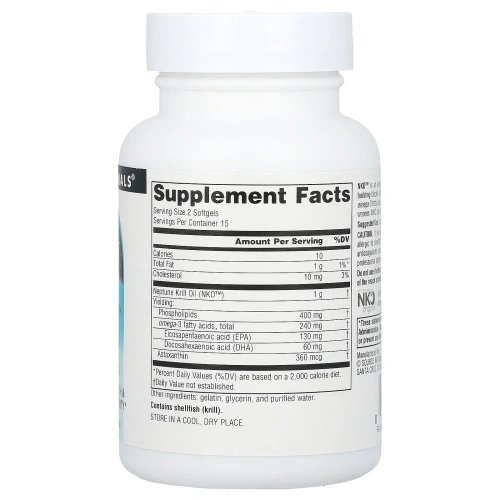 Source Naturals, NKO (нептуновое масло криля), 500 мг, 30 капсул