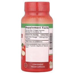 Nature's Truth, Яблочный уксус тройной концентрации, 1200 мг, 60 капсул (600 мг на капсулу)