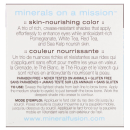 Mineral Fusion, Трио теней для век с нежными оттенкам, 3 г