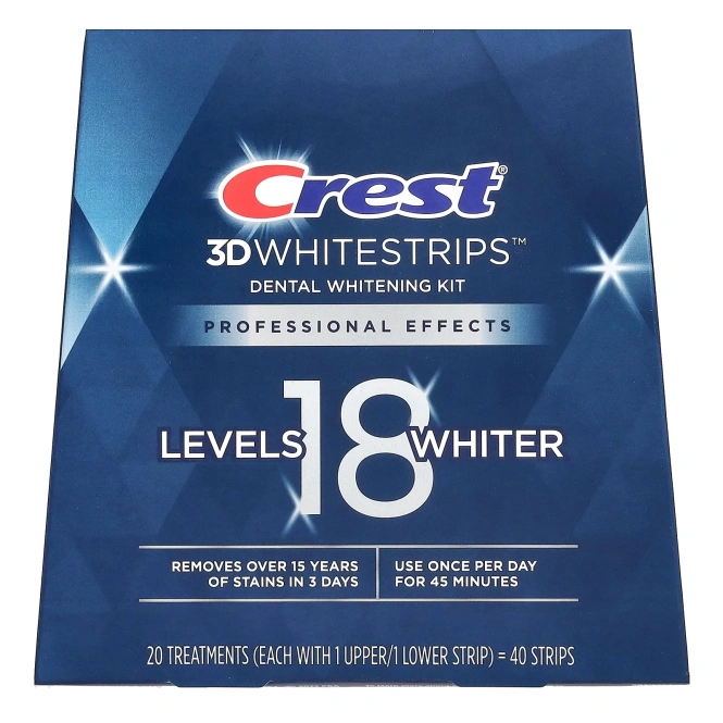 Crest, 3D Whitestrips, набор для отбеливания зубов, 40 полосок
