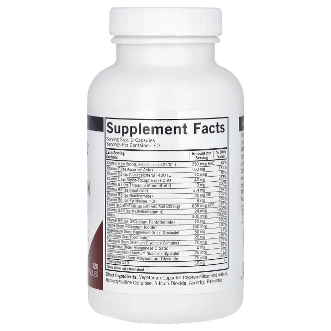 Kirkman Labs, Детские поливитамины/минералы с 5-метилтетрагидрофолатом, 120 капсул