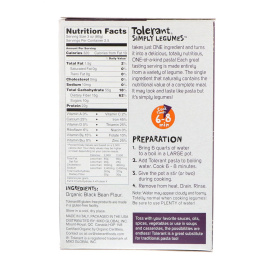 Tolerant, Simply Legumes, Organic Black Bean Pasta, Rotini, 8 oz (227 g)