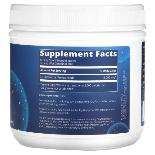 MRM Nutrition, L-глютамин 500 г (1,1 фунта)