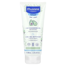 Mustela, Для детей, очищающий гель 2 в 1, для волос и тела, для нормальной кожи, 200 мл (6,76 жидк. Унции)