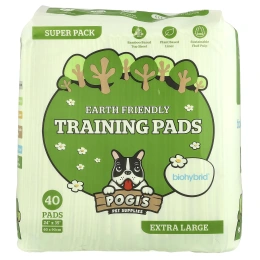 Pogi's Pet Supplies, Earth Friendly Training Pads, очень большие, 40 шт.