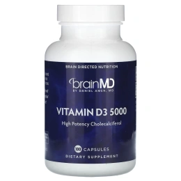BrainMD, витамин D3 5000, 100 капсул