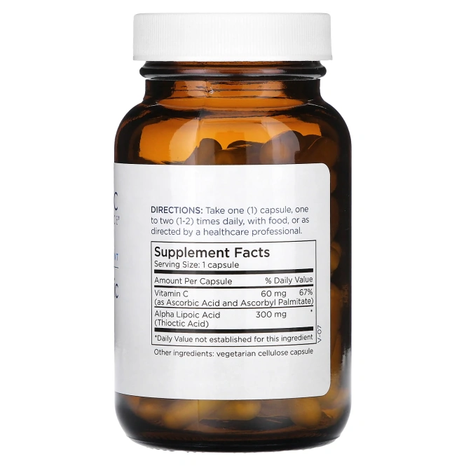 Metabolic Maintenance, Альфа-липоевая кислота, 300 мг, 100 растительных капсул