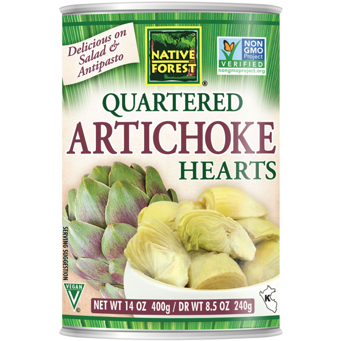 Native Forest, Edward & Sons, Native Forest, Quartered Artichoke Hearts, 14 oz (400 g)