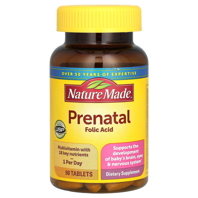 Nature Made, Multi Prenatal, 90 таблеток