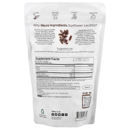 Micro Ingredients, подсолнечный лецитин, 300 капсул