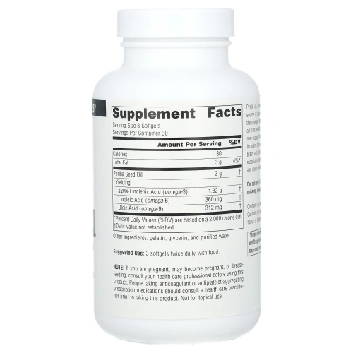 Source Naturals, Перилловое масло, 1000 мг, 90 гелевых капсул