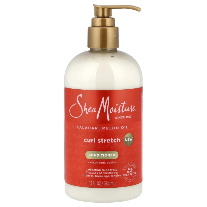 SheaMoisture, кондиционер, для выпрямления локонов, масло калахарской дыни, 384 мл (13 жидк. унций)