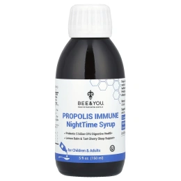 Bee & You, Propolis Immune, ночной сироп, для детей и взрослых, 150 мл (5 жидк. Унций)
