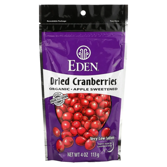 Eden Foods, Органические сушеные ягоды клюквы, 4 унции (113 г)