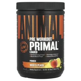 Animal, Порошок Primal ™ перед тренировкой, персиковый, 475 г (1,04 фунта)