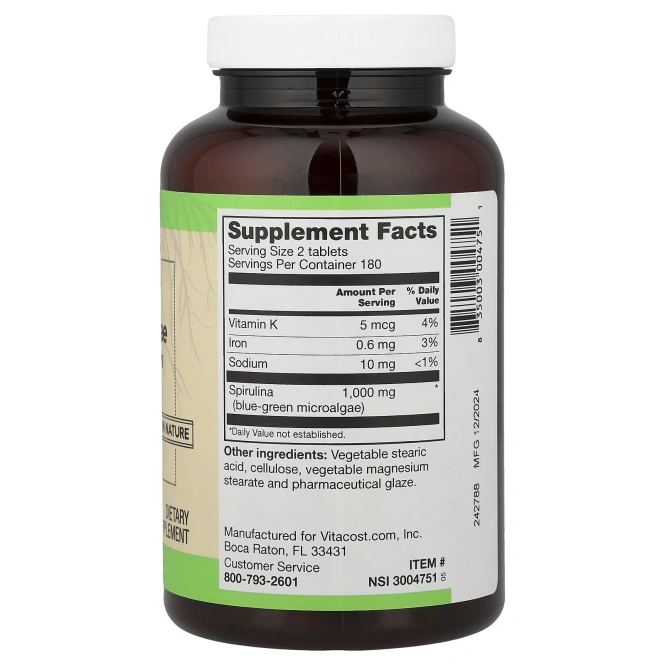 Vitacost, Root2®, Spirulina Algae, 360 Tablets