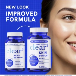 SMNutrition, Triple Action Clear 3, 180 капсул