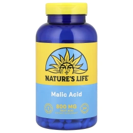 Nature's Life, Яблочная кислота, 250 капсул на растительной основе