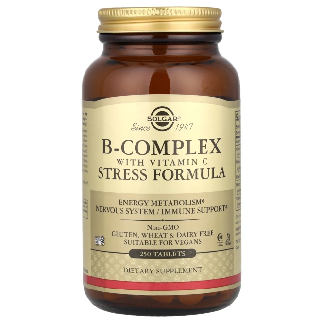 Solgar B-Complex with Vitamin C Stress formula, 250 таблеток